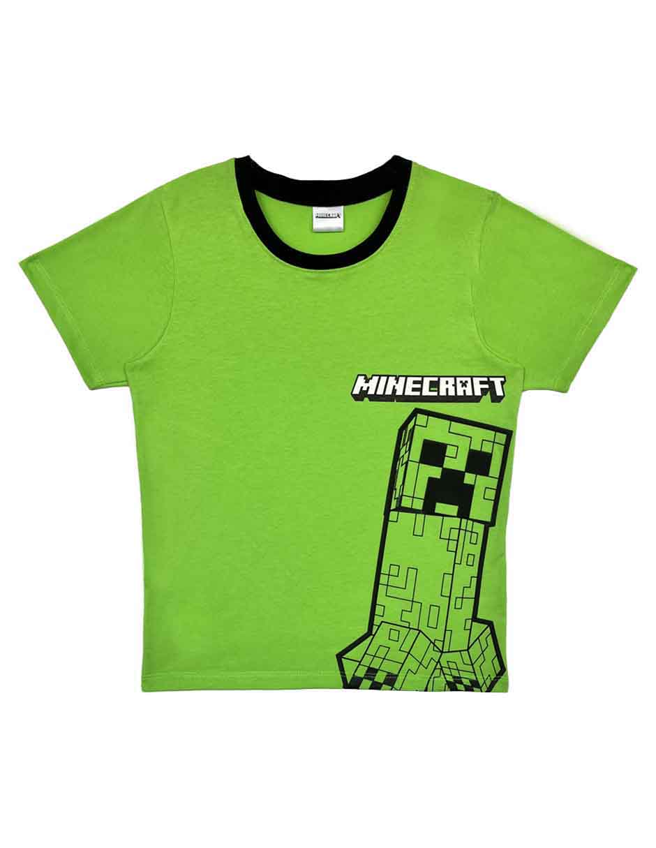 Playera Minecraft manga corta para niña Playera Minecraft manga corta para niña