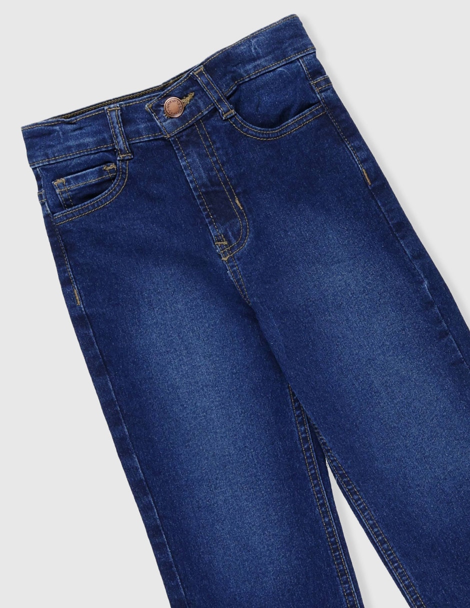 Jeans straight weekend deslavado para niño