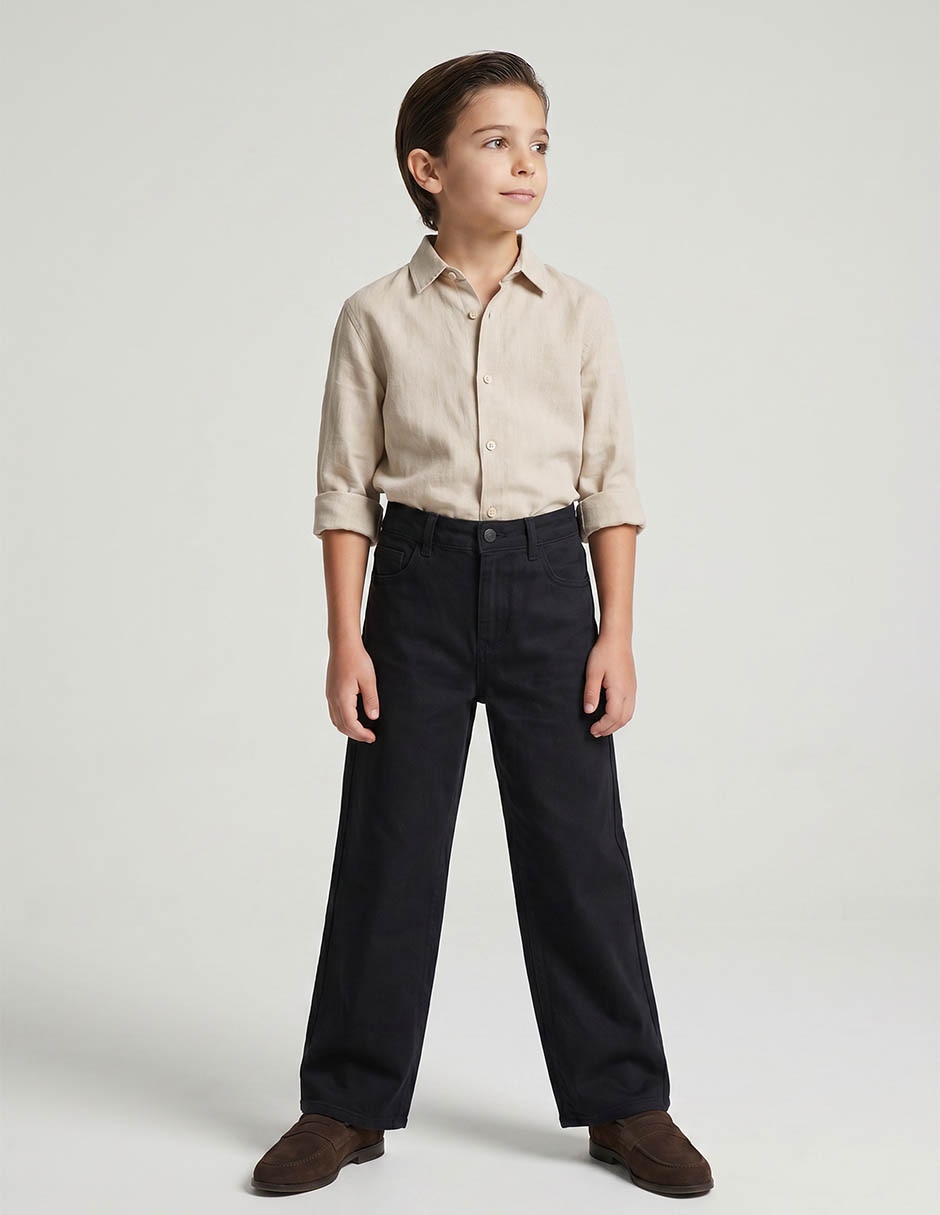 Jeans straight lavado obscuro para niño Jeans straight lavado obscuro para niño