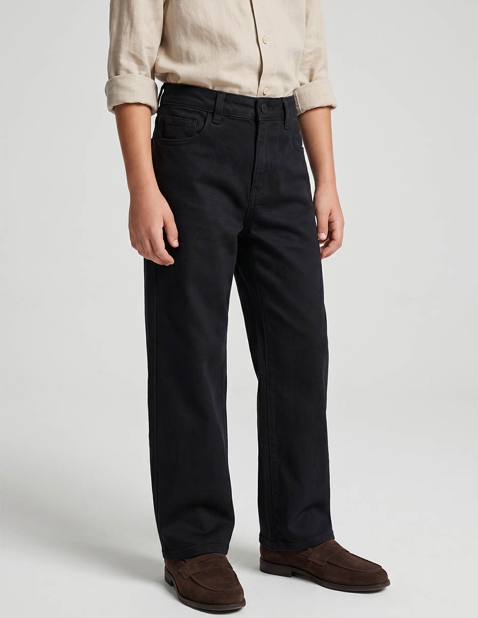 Jeans straight lavado obscuro para niño 3