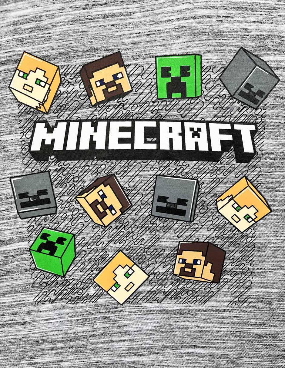 Playera Minecraft manga corta para niño 2