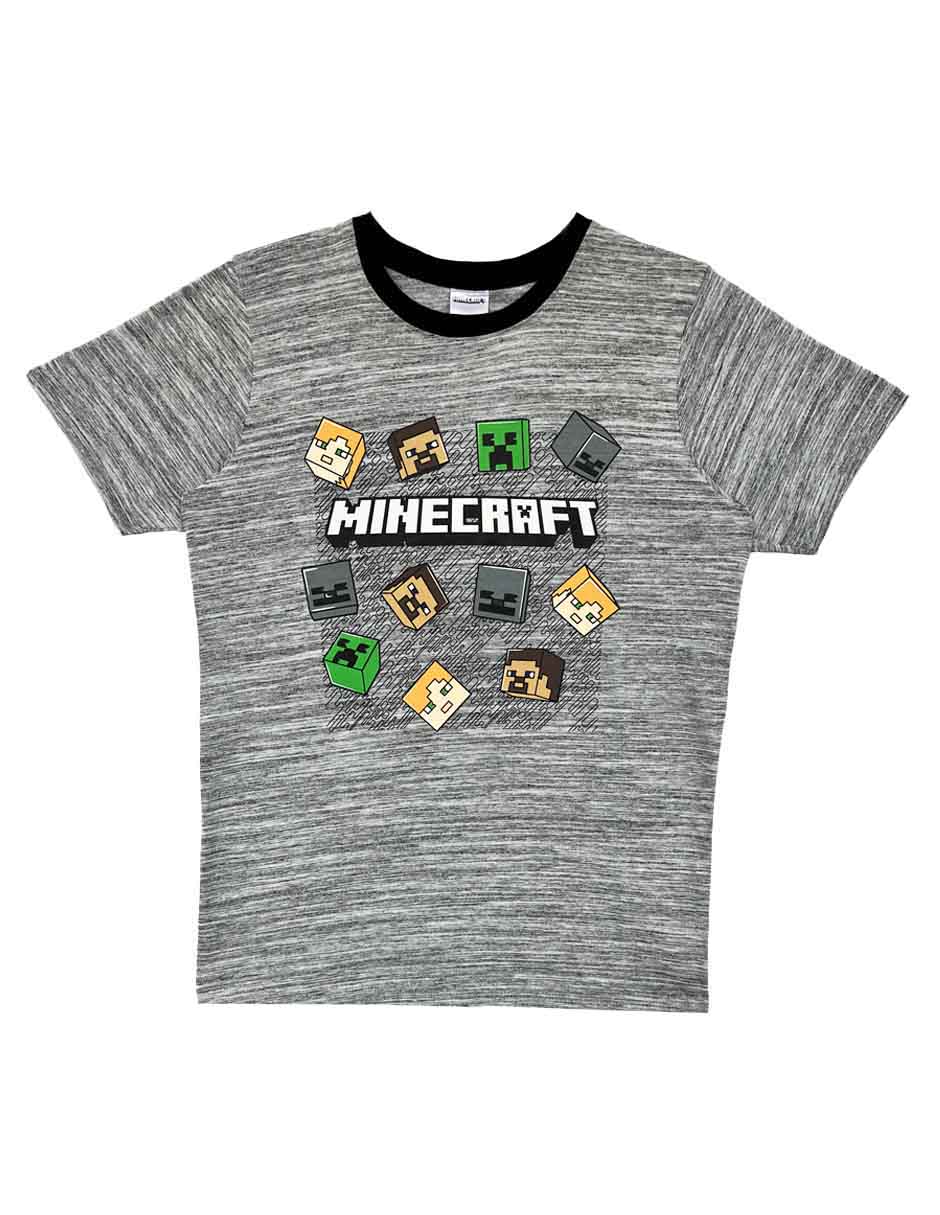 Playera Minecraft manga corta para niño Playera Minecraft manga corta para niño