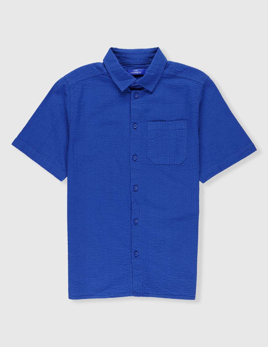 Camisa casual de algodón manga corta para niño