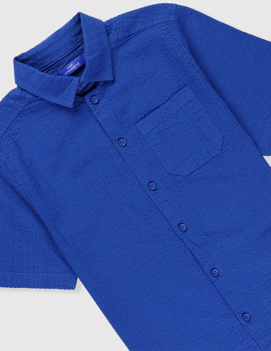 Camisa casual de algodón manga corta para niño 3