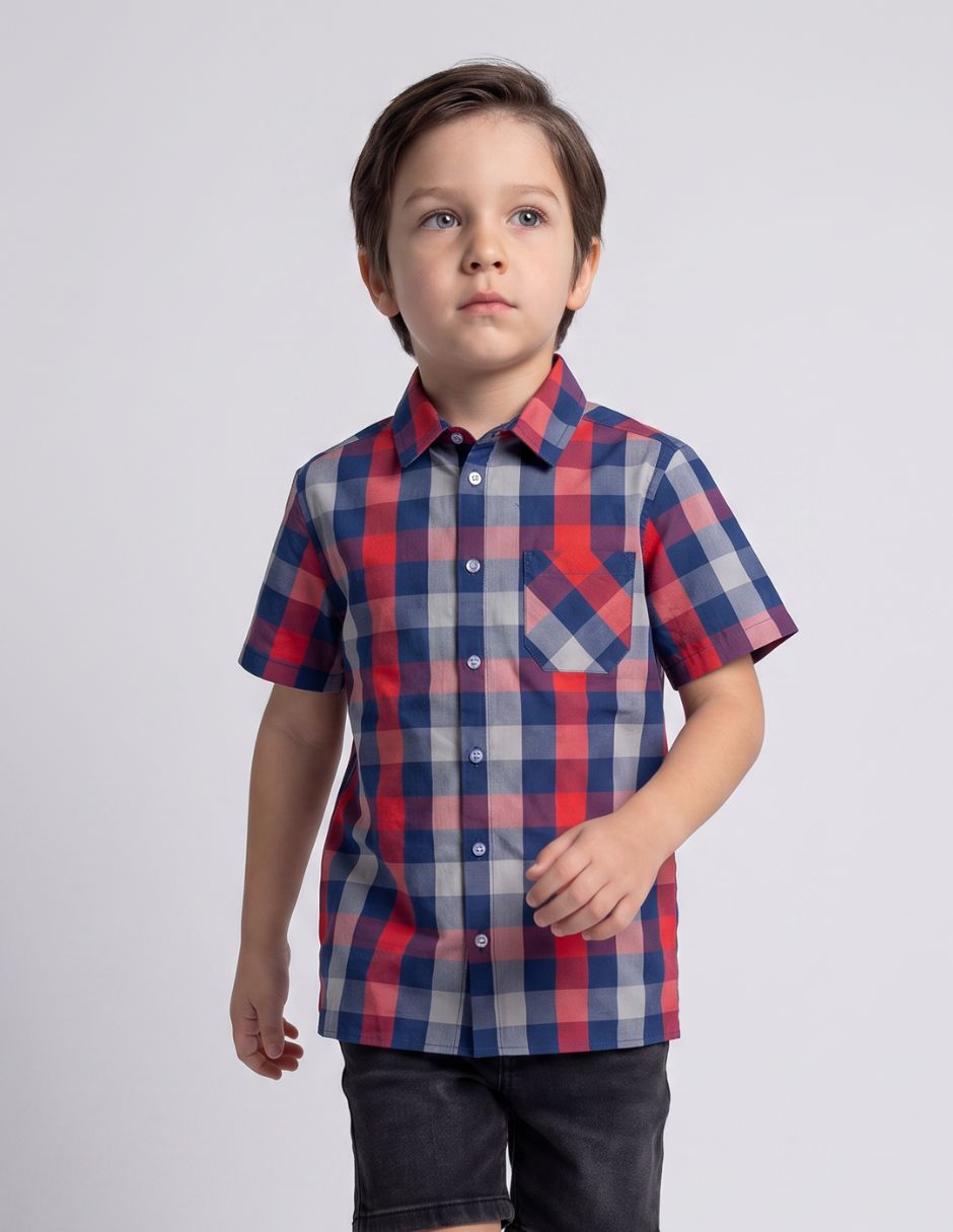 Camisa casual manga corta para niño