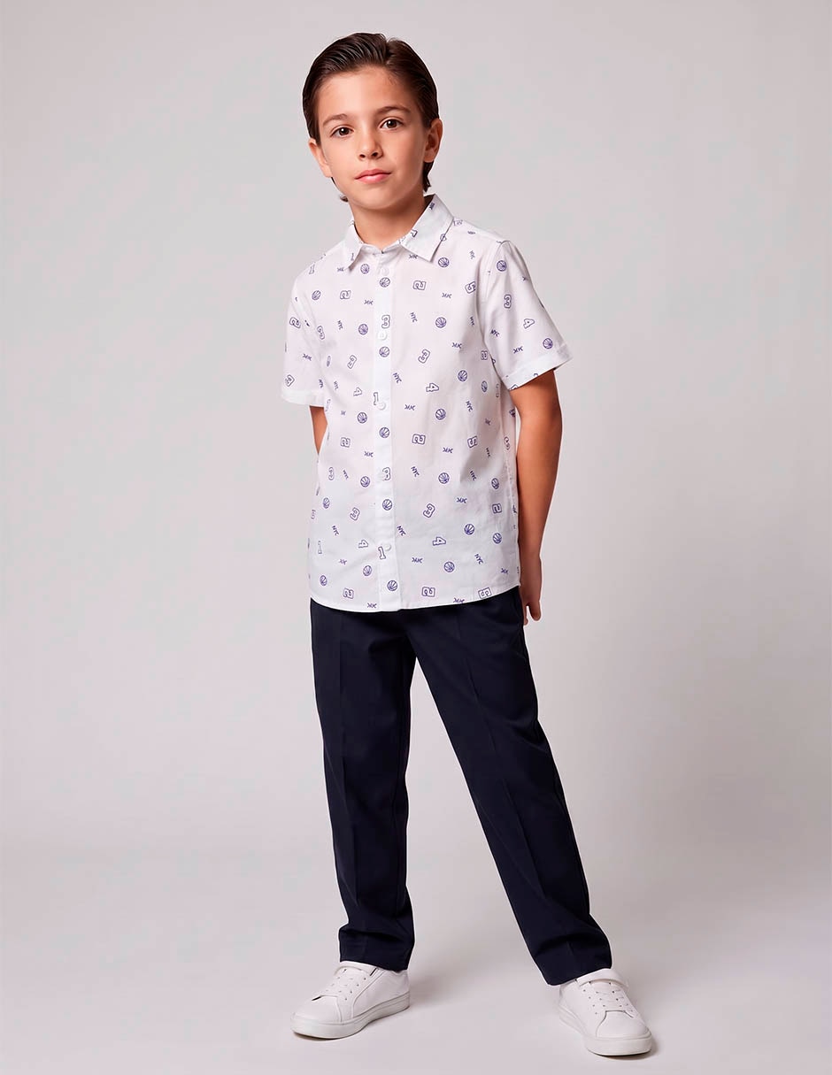 Camisa casual manga corta para niño Camisa casual manga corta para niño