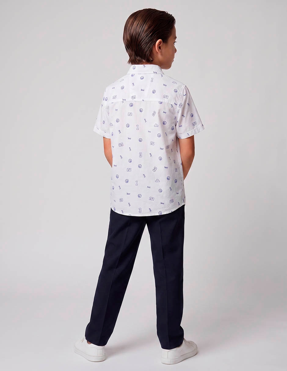 Camisa casual manga corta para niño 4
