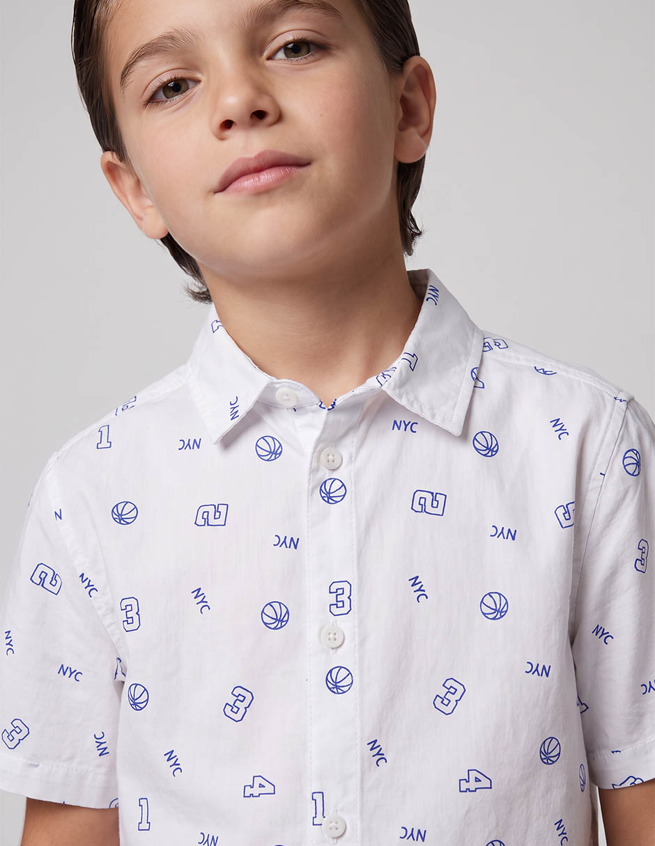 Camisa casual manga corta para niño 2
