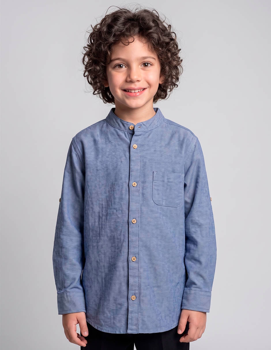 Camisa casual manga larga para niño Camisa casual manga larga para niño