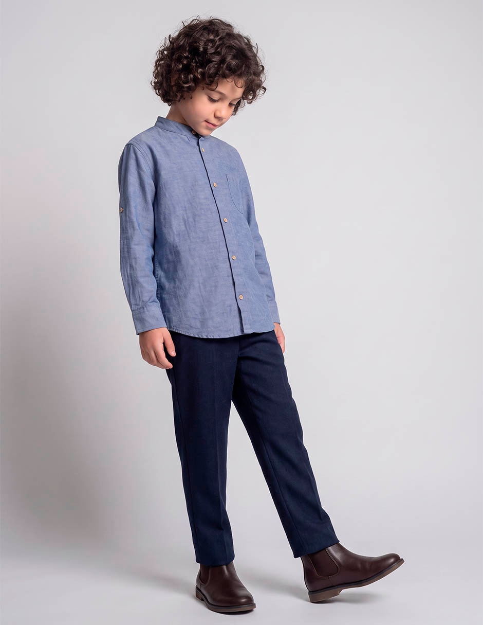 Camisa casual manga larga para niño 3