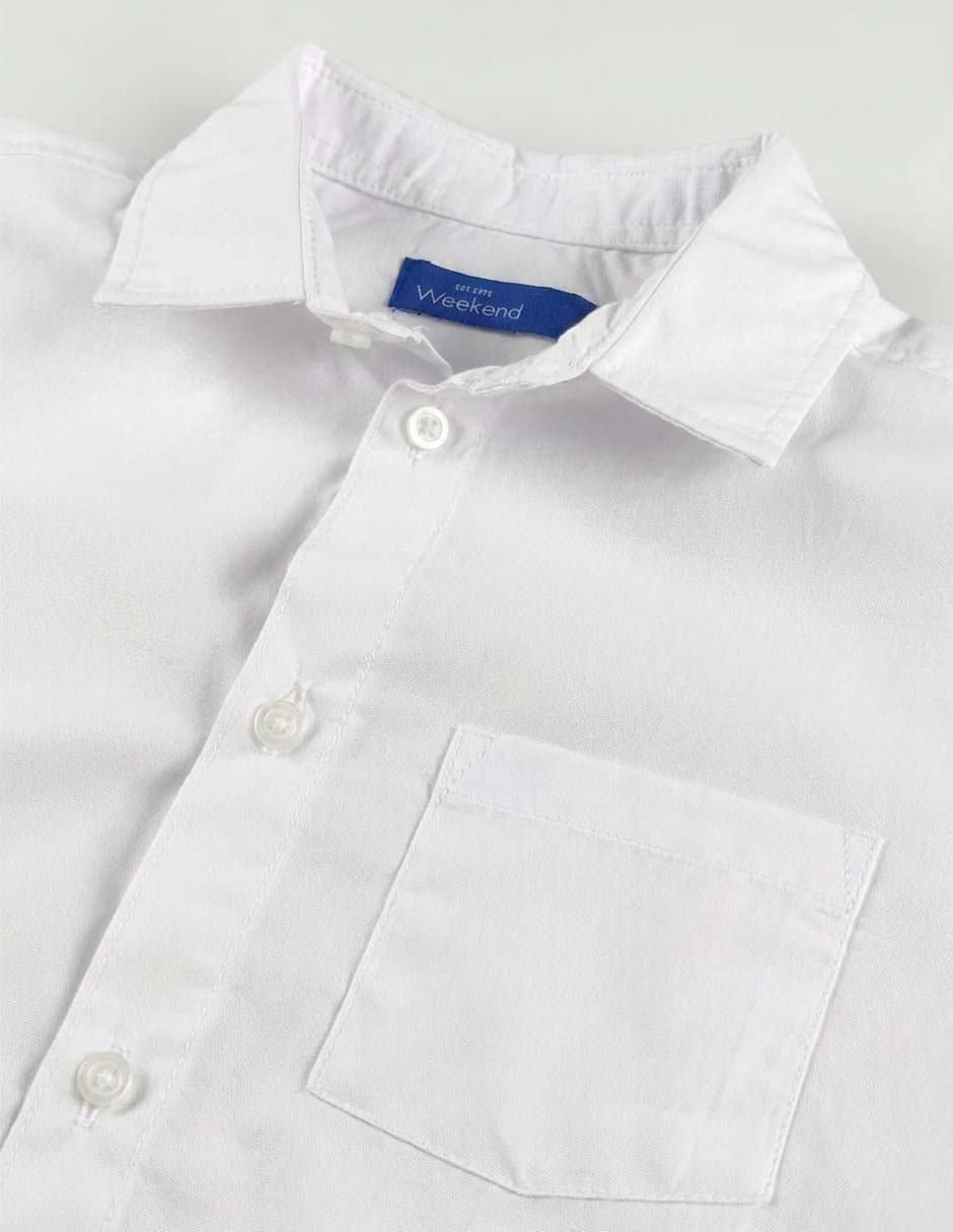 Camisa casual manga larga para niño 4