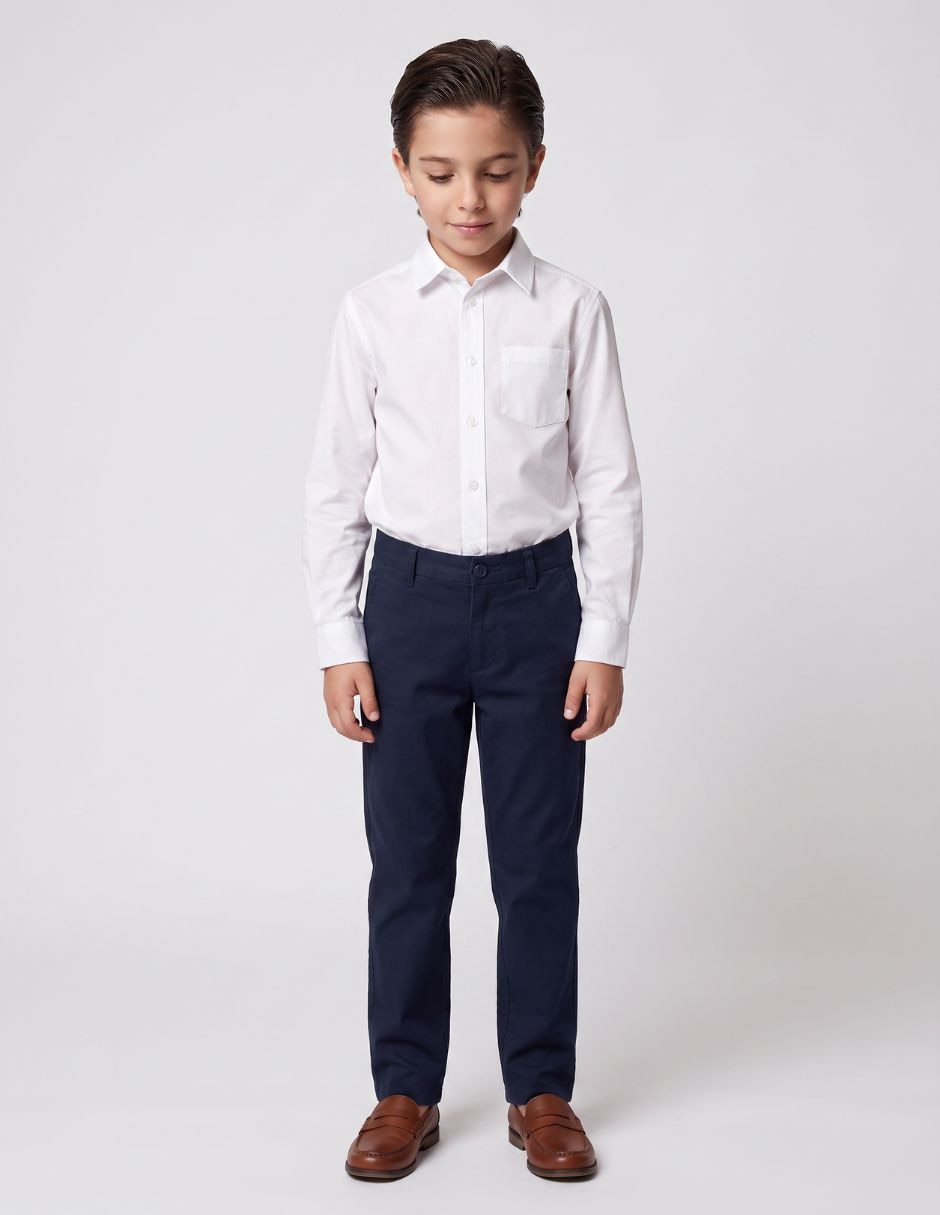 Camisa casual manga larga para niño 4