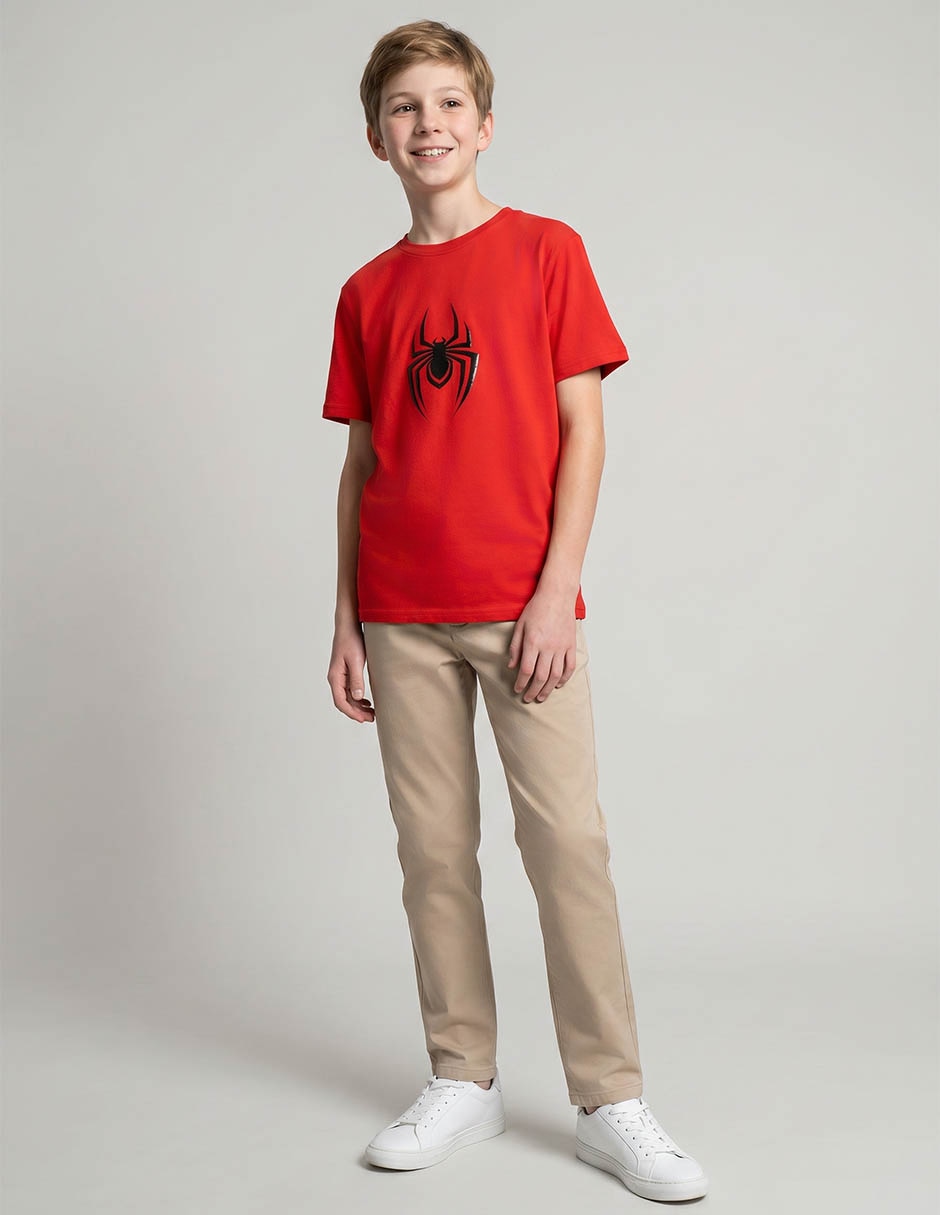 Playera Spider-Man Caricatura manga corta para niño