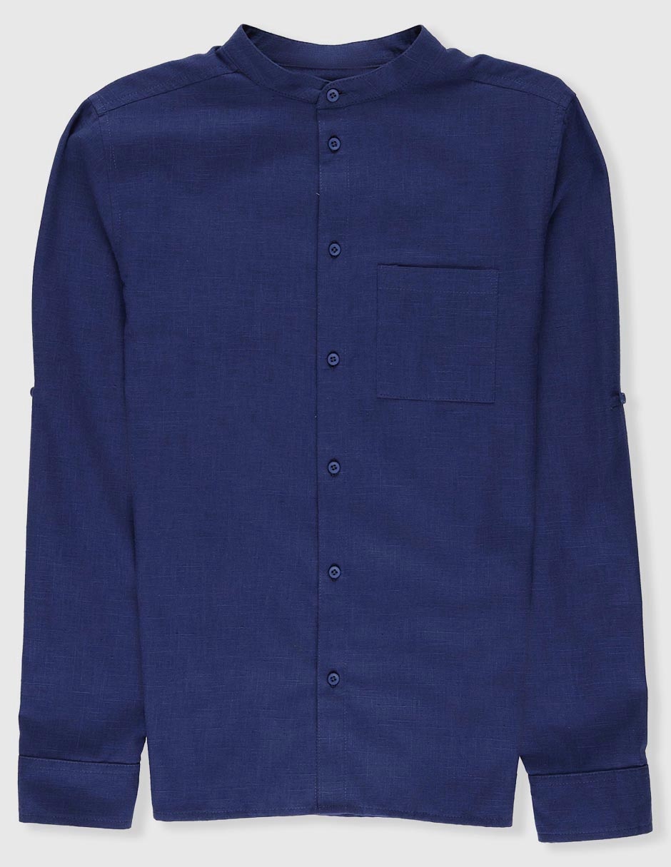 Camisa casual de algodón manga larga para niño 2