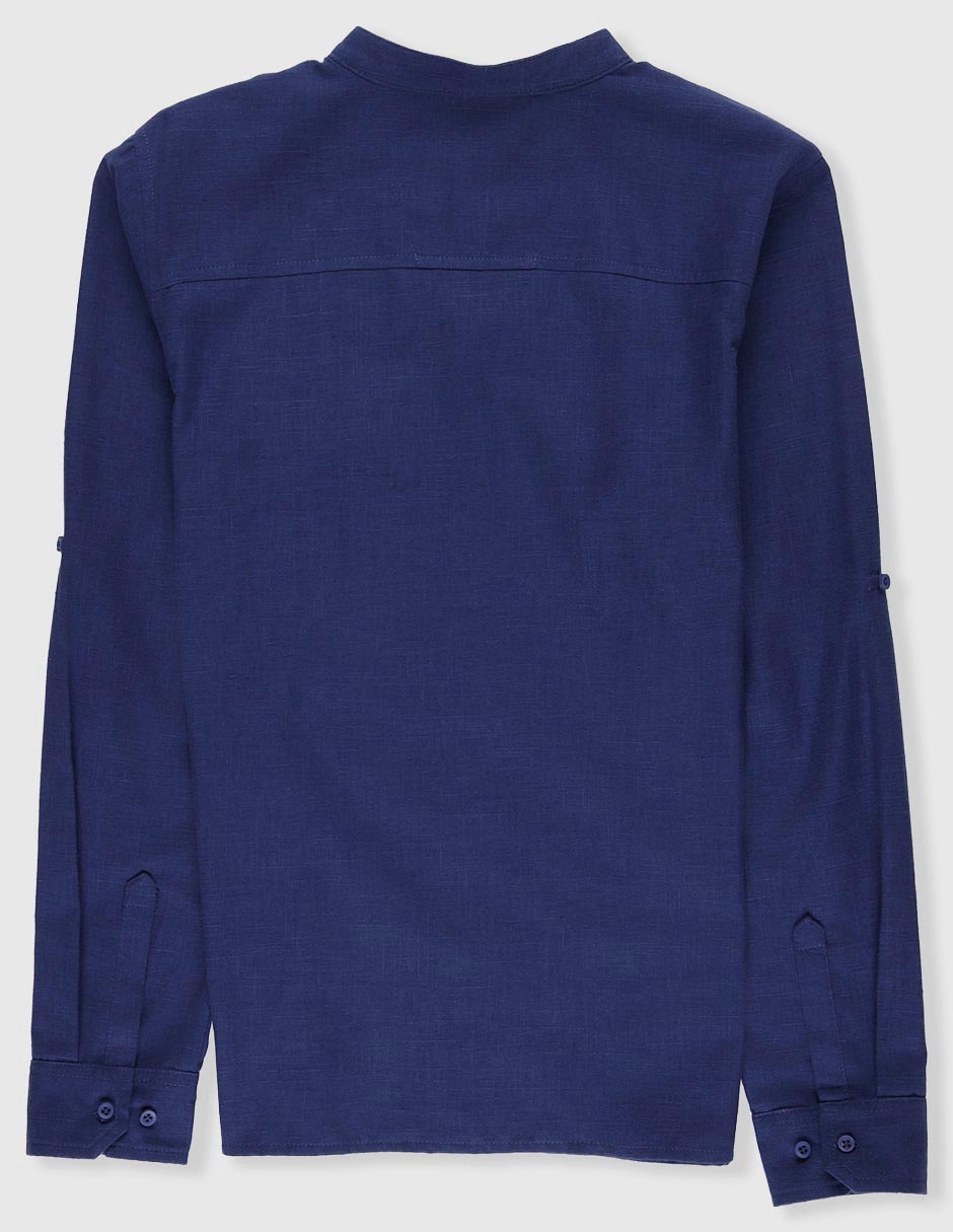 Camisa casual de algodón manga larga para niño 3