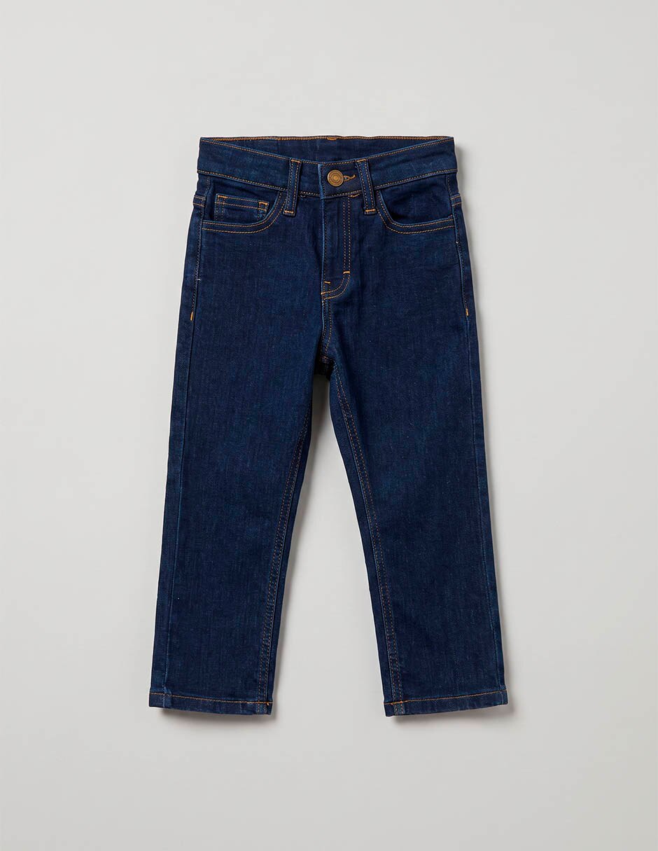 Jeans recto lavado medio para niño 1