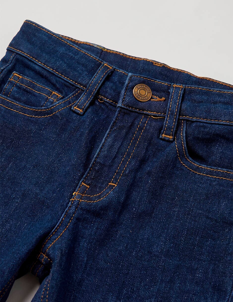 Jeans recto lavado medio para niño 3