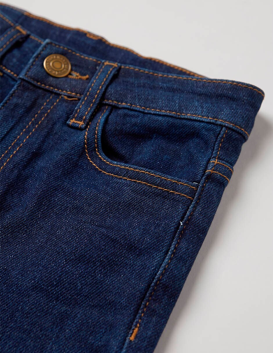 Jeans recto lavado medio para niño 4