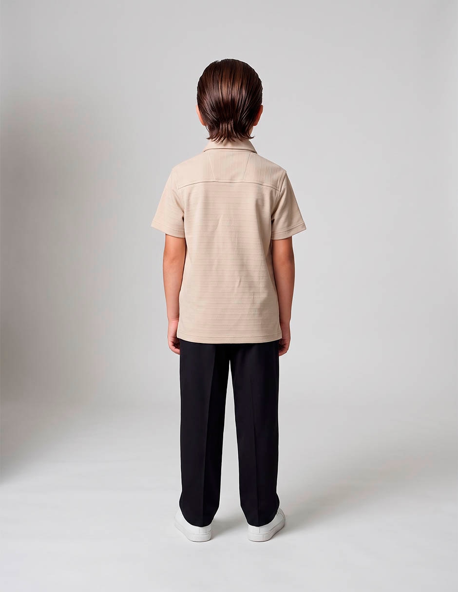Camisa casual de algodón manga corta para niño 5