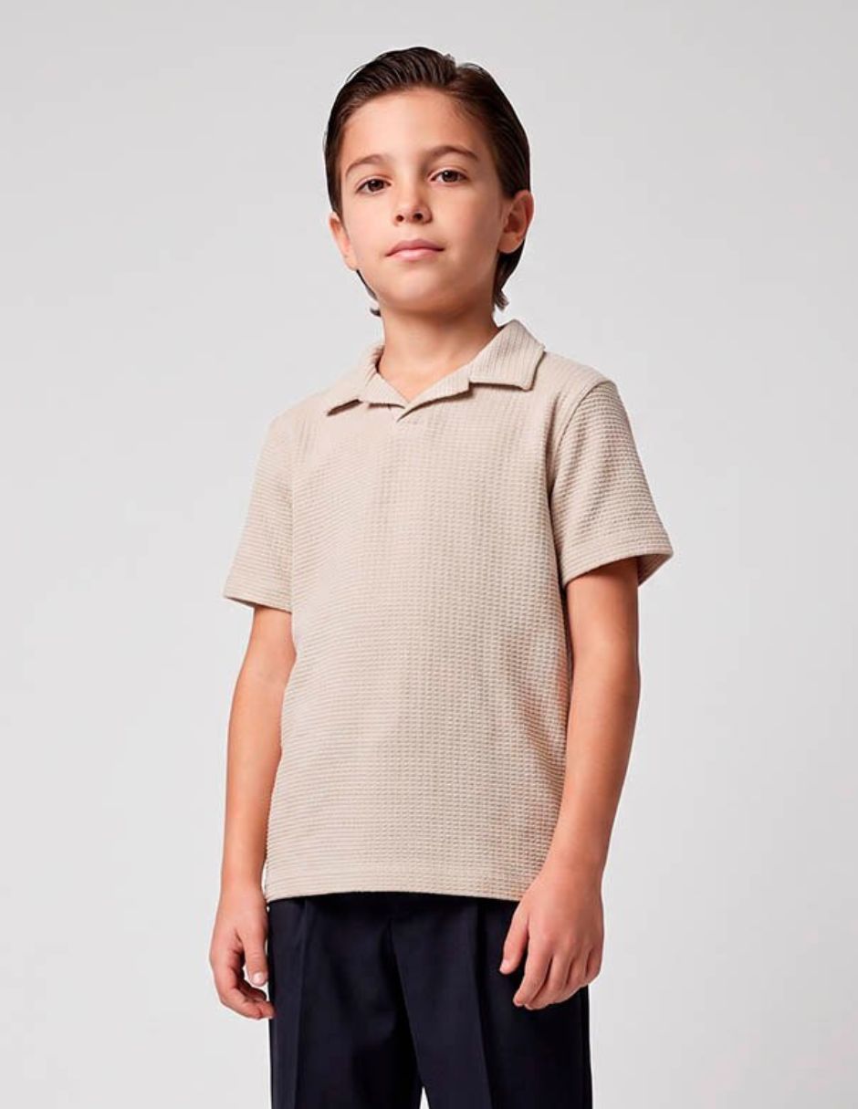 Camisa casual manga corta para niño