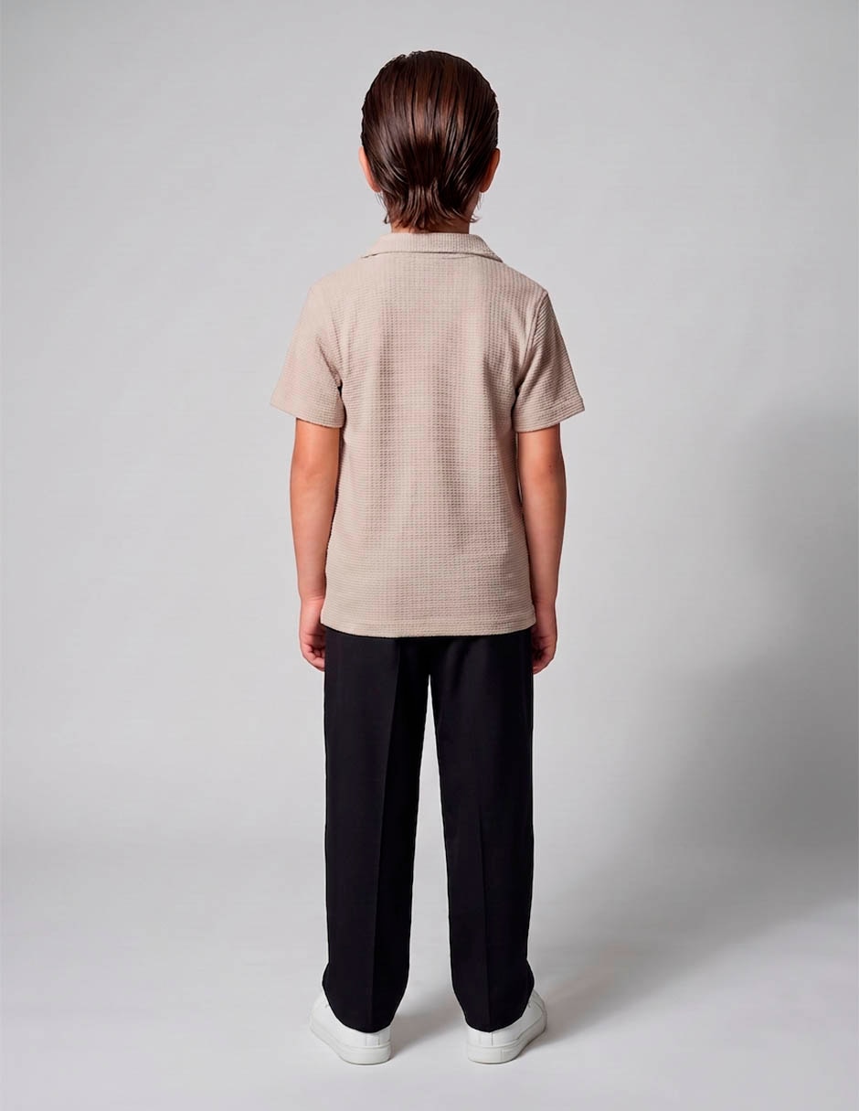 Camisa casual manga corta para niño 5
