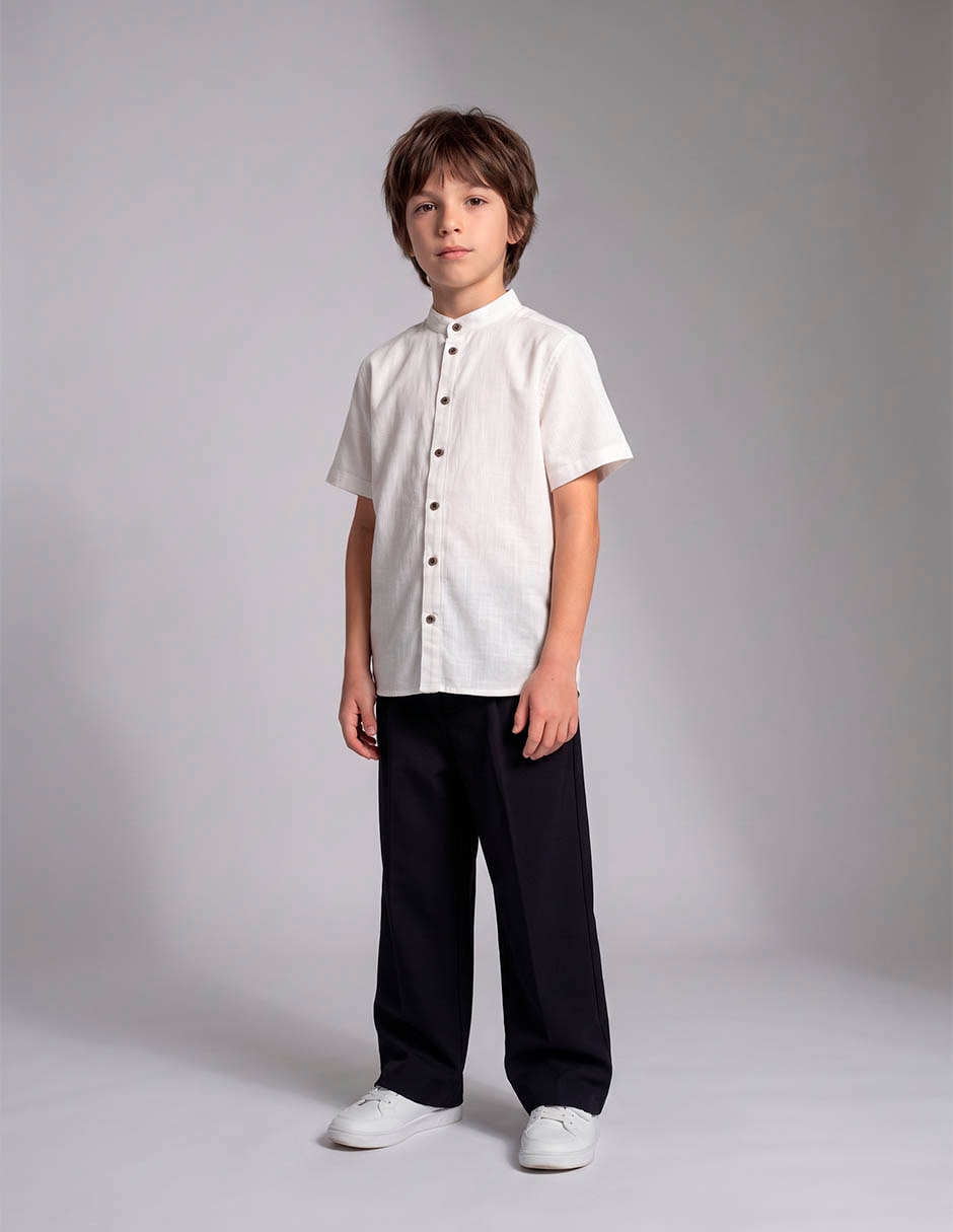 Camisa casual manga corta para niño