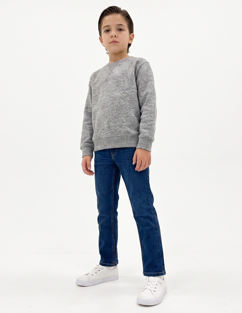 Jeans slim lavado denim para niño 2
