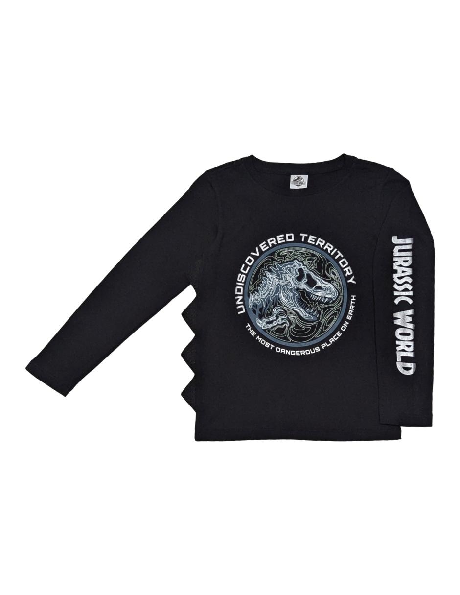 Playera jurassic world manga larga para niño