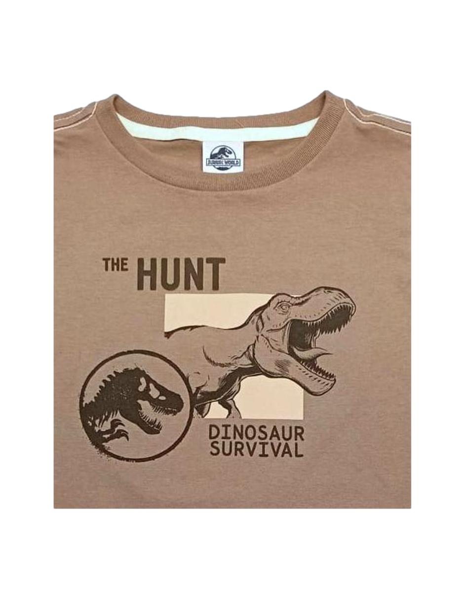 Playera jurassic world manga corta para niño 3